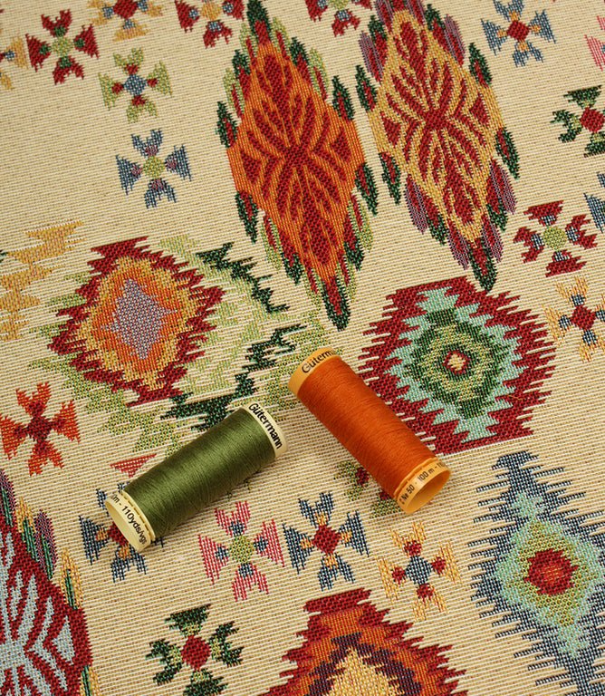 Bohemia Tapestry Fabric / Natural - Just Fabrics