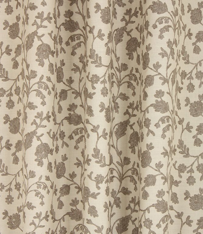 JF Crewel Fabric / Mink - Just Fabrics