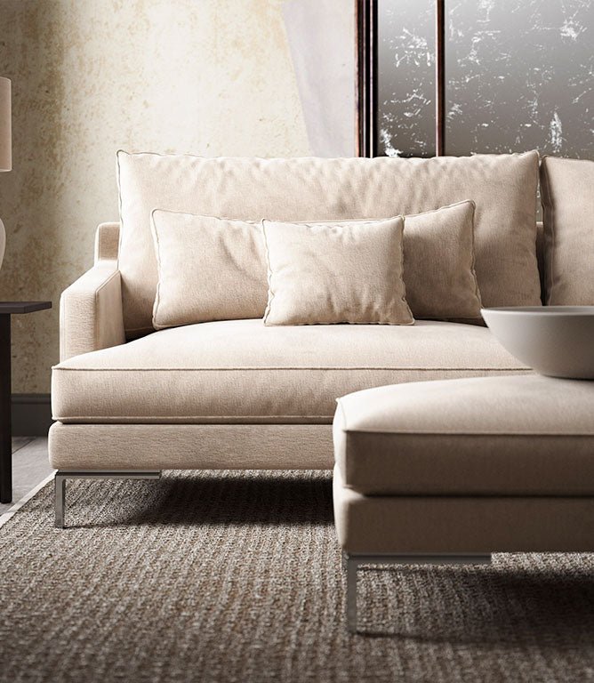 Ripley Chenille FR Fabric / Alabaster - Just Fabrics