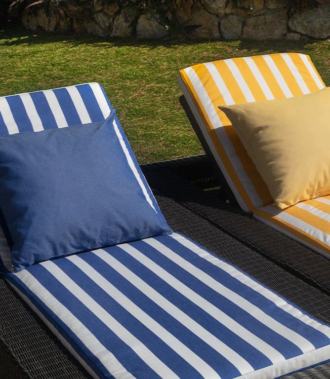 Coastal Outdoor Fabric / Azul Oscuro - Just Fabrics
