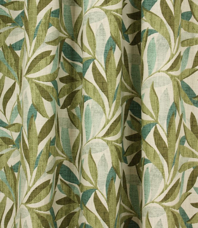 Island Leaves Fabric / Pampas - Just Fabrics