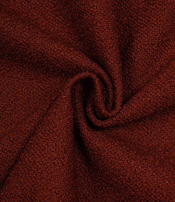 Ethena Boucle FR Fabric / Rust - Just Fabrics