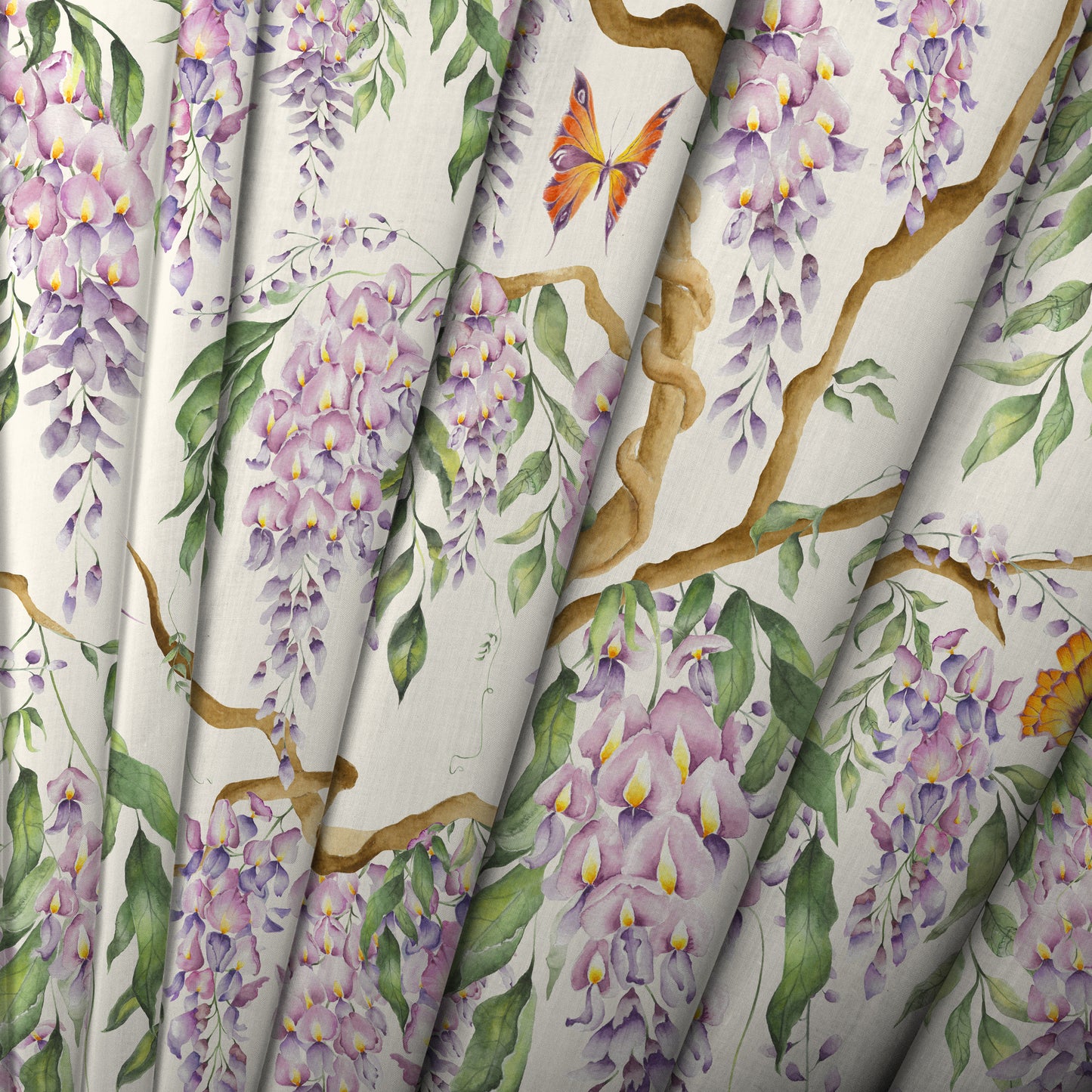 Mariposa Fabric / Cream - Just Fabrics