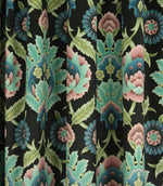 Folk Floral Velvet Fabric / Black - Just Fabrics
