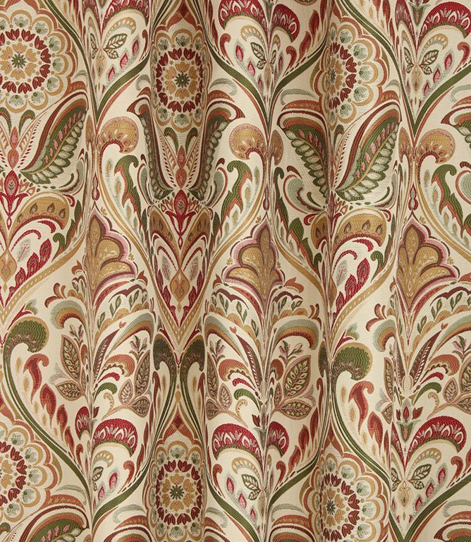 Hidcote Fabric / Claret - Just Fabrics