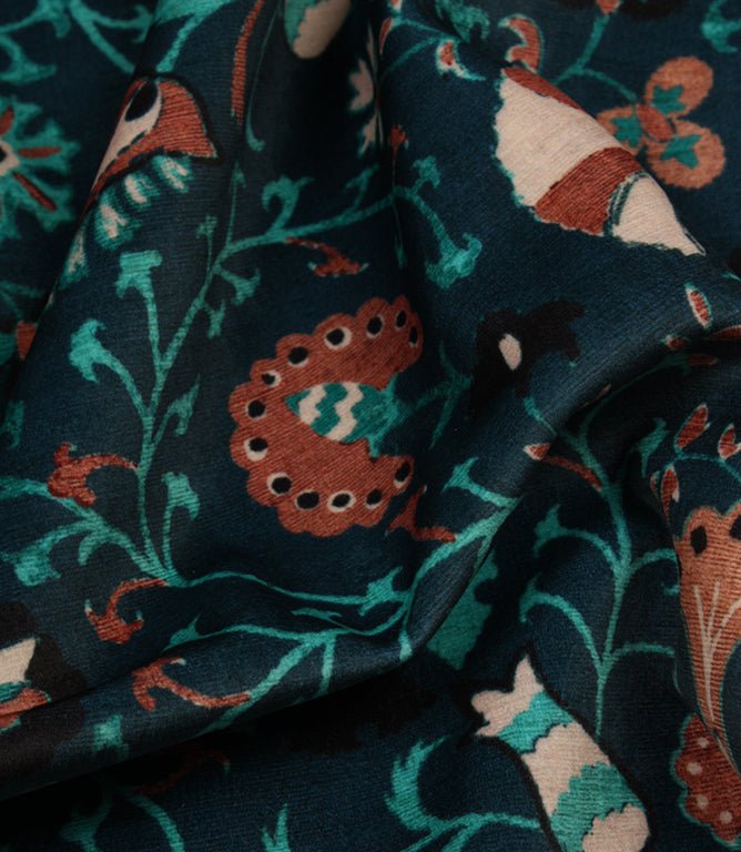 Serai Velvet Fabric / Navy - Just Fabrics