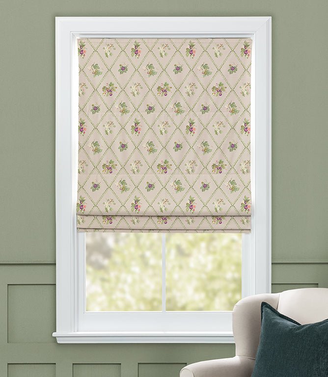 Fig Trellis Fabric / Taupe - Just Fabrics