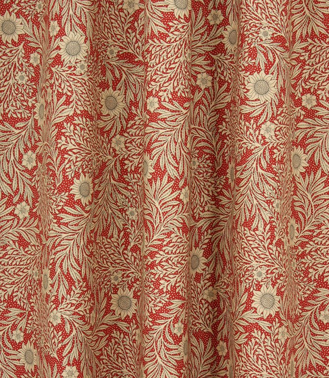 Saltram Floral Fabric / Red - Just Fabrics