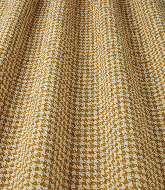 Houndstooth FR Fabric / Mustard - Just Fabrics