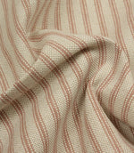 JF Linen Ticking Fabric / Pink - Just Fabrics