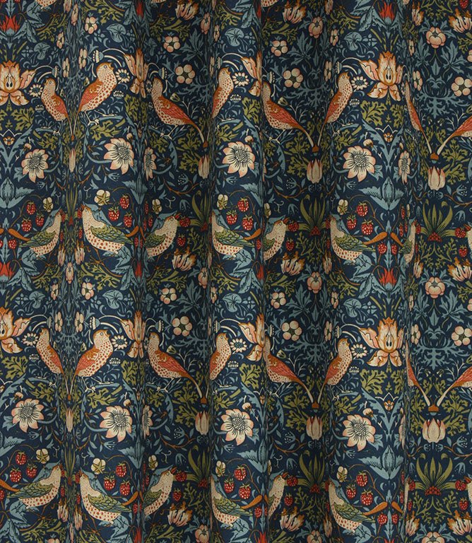 Strawberry Thief Fabric / Indigo - Just Fabrics