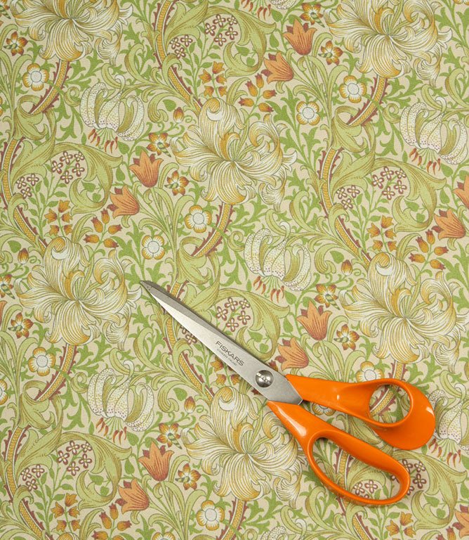 Golden Lily Outdoor Fabric / Willow - Just Fabrics