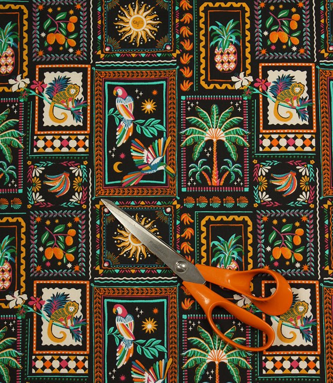 Zanara Fabric / Noir - Just Fabrics