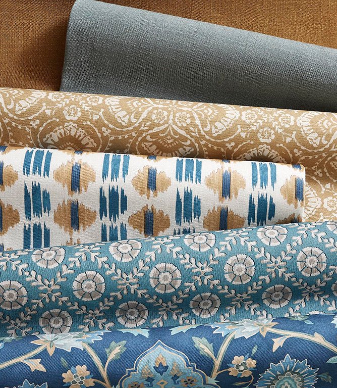 Bandhani Fabric / Navy - Just Fabrics