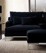 Ripley Chenille FR Fabric / Midnight - Just Fabrics