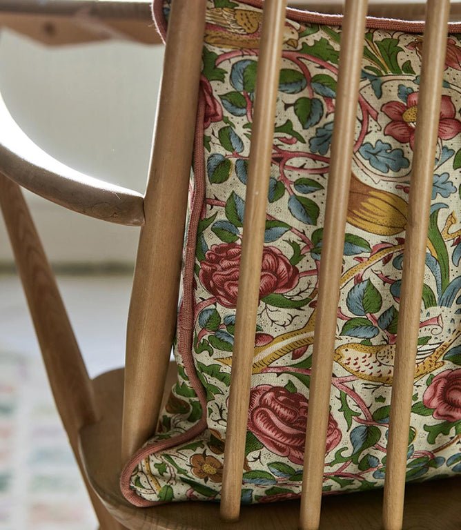 Rose Fabric / Weld / Leaf Green - Just Fabrics