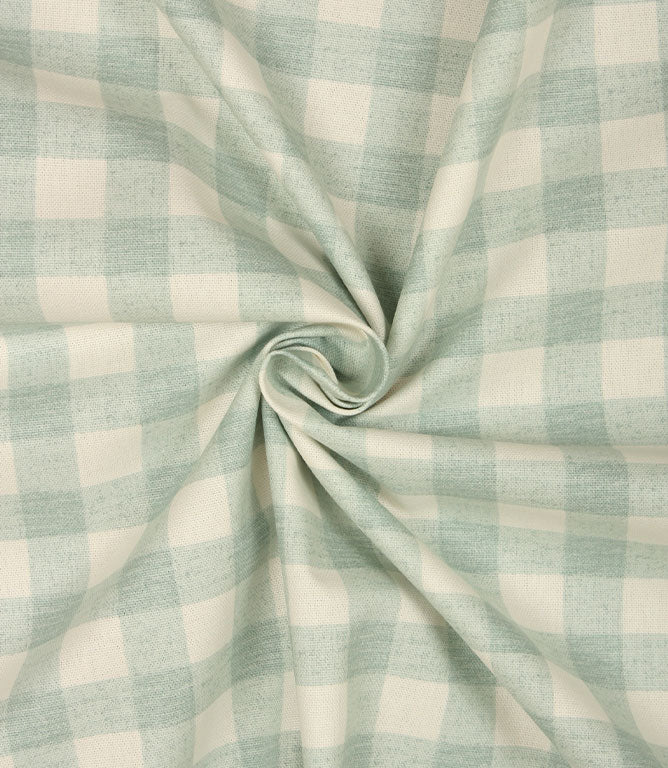 Gingham Fabric / Sky - Just Fabrics