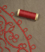 Kashmir Fabric / Grey / Rose - Just Fabrics