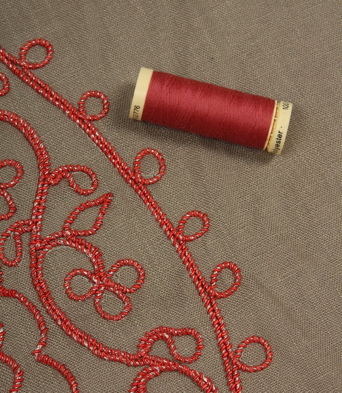 Kashmir Fabric / Grey / Rose - Just Fabrics