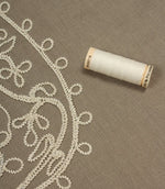 Kashmir Fabric / Linen / Ivory - Just Fabrics