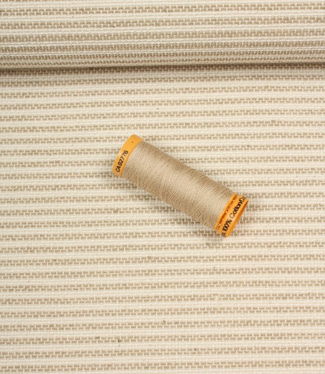 Highbury Stripe Fabric / Sand - Just Fabrics