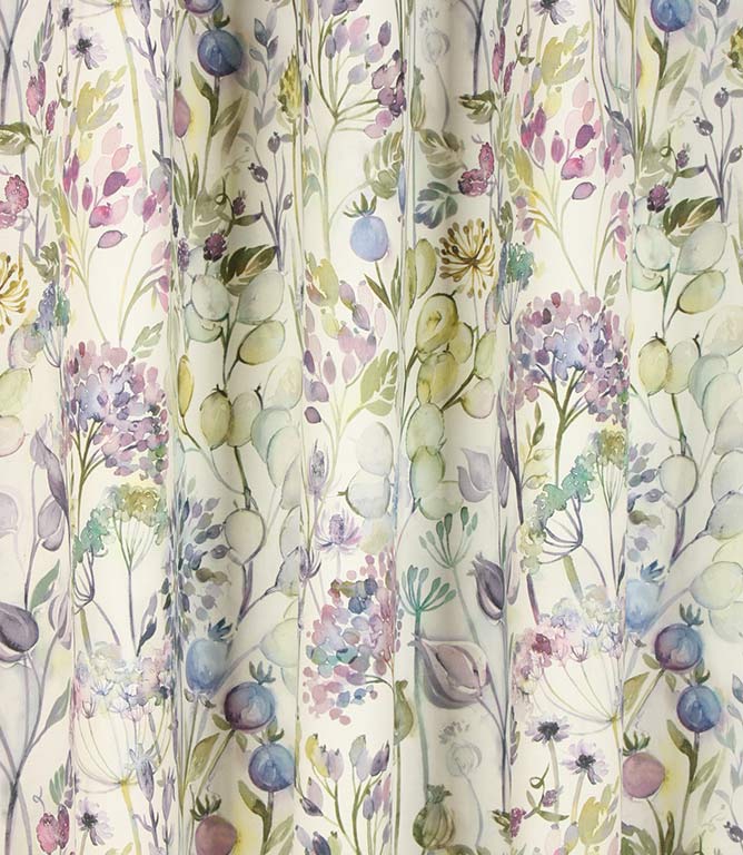 Country Hedgerow Fabric / Lilac Cream - Just Fabrics