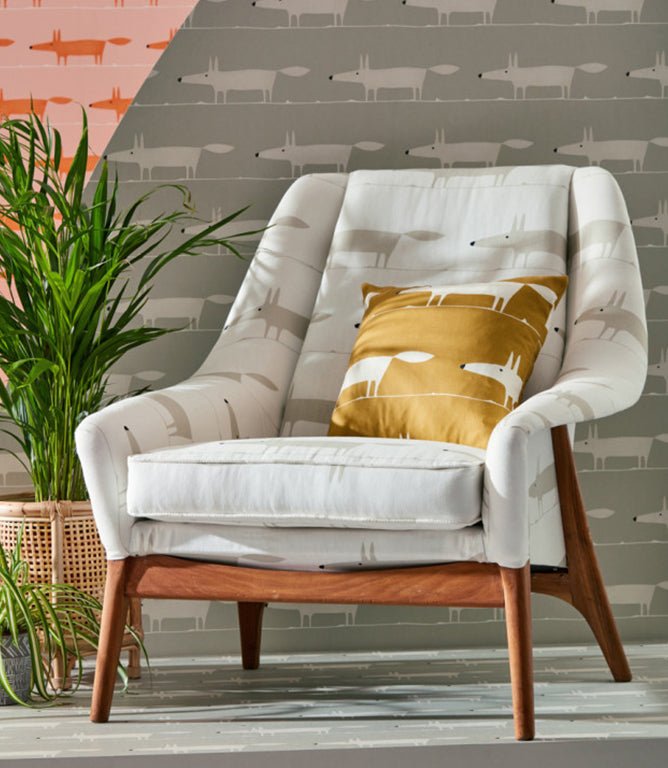 Midi Fox Fabric / Snow - Just Fabrics