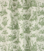 French Toile Fabric / Sap Green - Just Fabrics