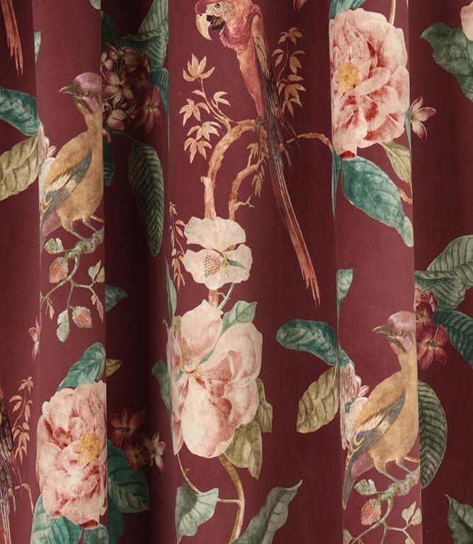 Enchanted Garden Fabric / Damson - Just Fabrics