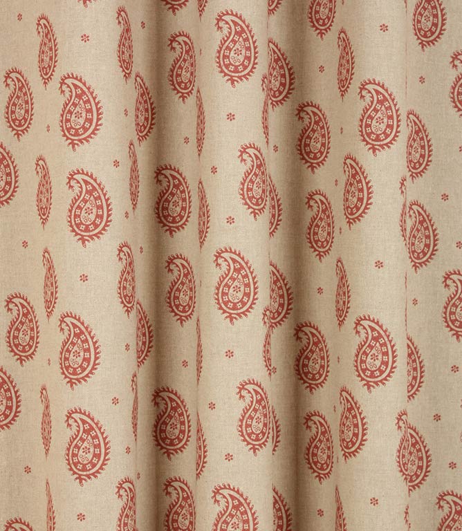 JF Paisley Fabric / Red - Just Fabrics