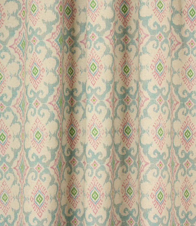 Daria Wide Fabric / Duck Egg / Soft Pink - Just Fabrics