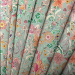 Primrose Fabric / Duck Egg - Just Fabrics