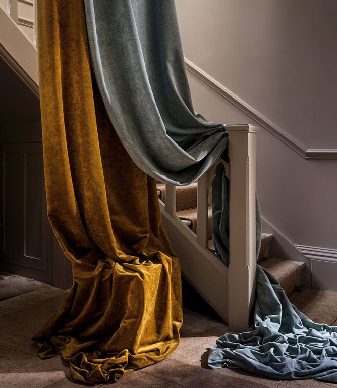 Boho Velvets Fabric / Celadon - Just Fabrics