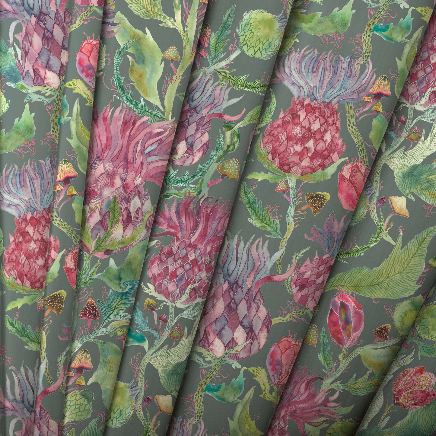 Fairytale Bristles Fabric / Forest - Just Fabrics