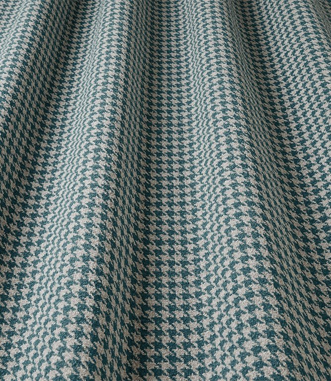 Houndstooth FR Fabric / Ocean - Just Fabrics