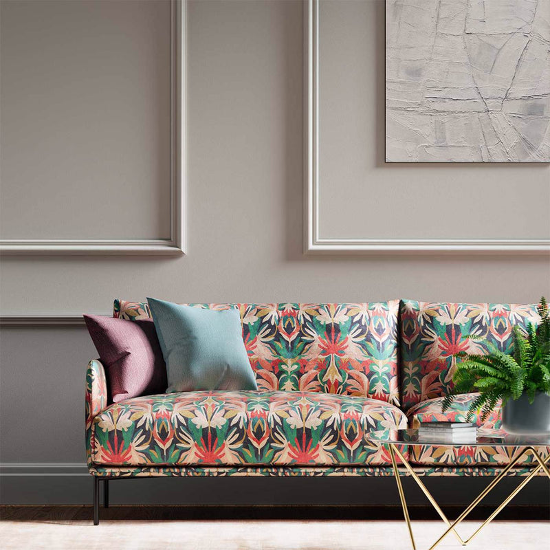 Melora Fabric / Brazilian Rosewood / Ink / Amazonia - Just Fabrics