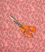 Rafiya Lomond Fabric / Ruby / Flamingo - Just Fabrics