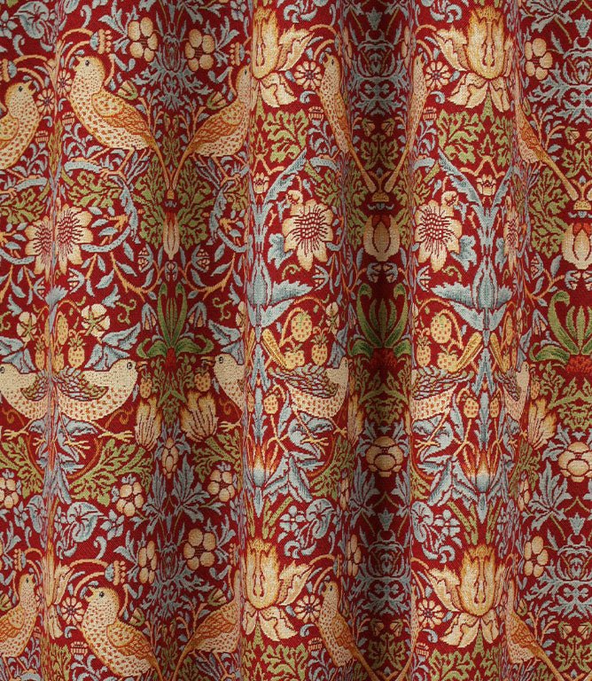Strawberry Thief Tapestry Fabric / Wine - Just Fabrics