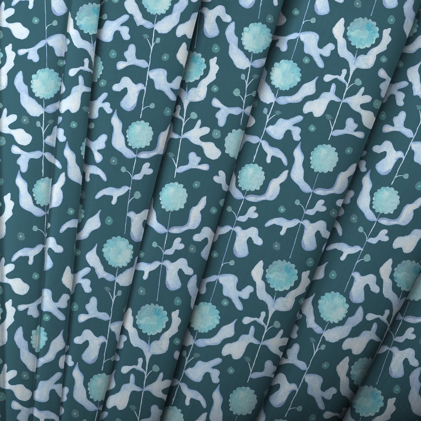 Mariani Fabric / Teal - Just Fabrics