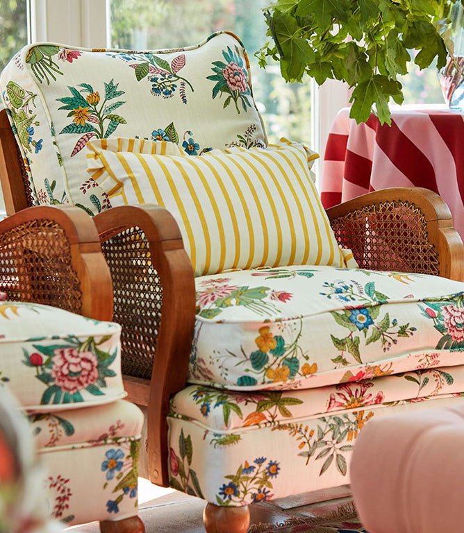 Woodland Floral Fabric / Peridot / Ruby / Pearl - Just Fabrics