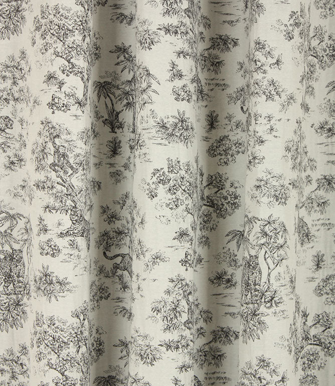 Indian Toile Fabric / Graphite - Just Fabrics