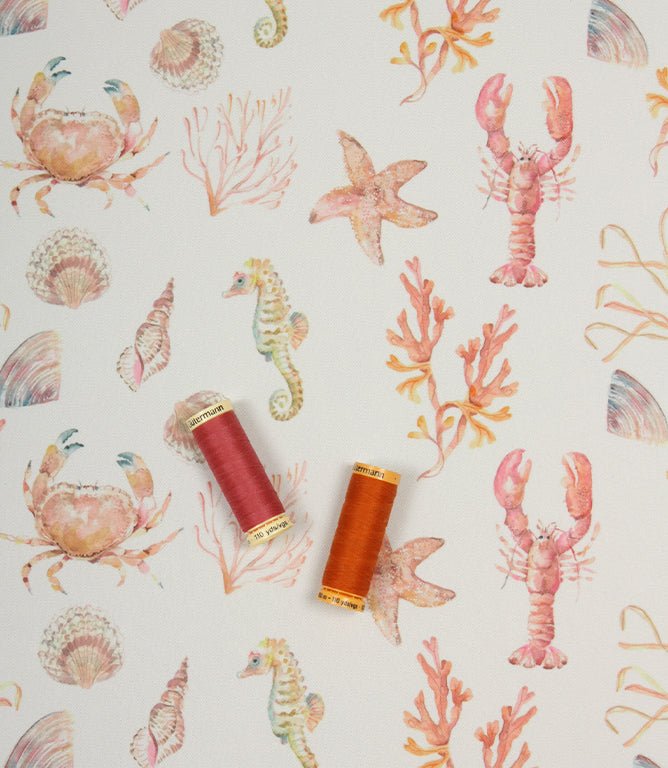 Oceanic Treasures Outdoor Fabric / Coral - Just Fabrics