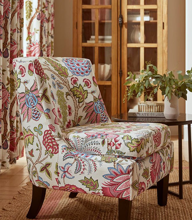 Tree of Life Fabric / Carmine - Just Fabrics