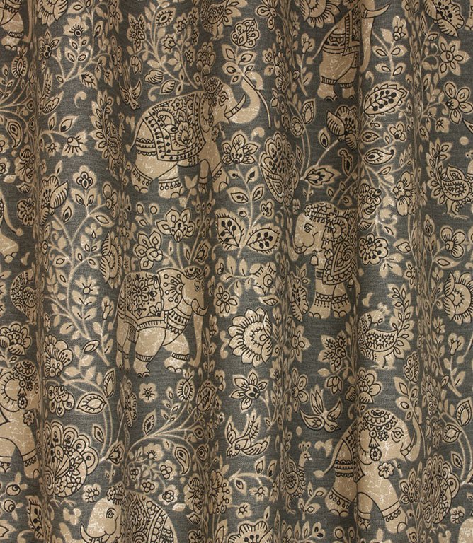 Indira Fabric / Charcoal - Just Fabrics