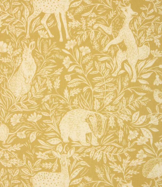 Forest Matt PVC Fabric / Ochre - Just Fabrics
