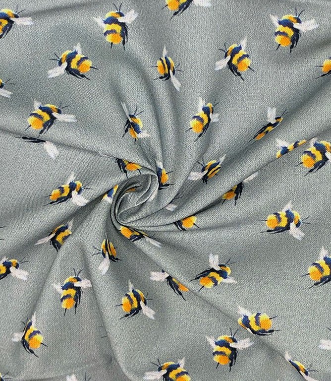 Bumblebee Fabric / Dark Grey - Just Fabrics