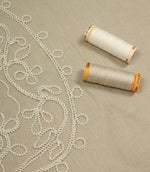 Kashmir Fabric / Grey / Ivory - Just Fabrics