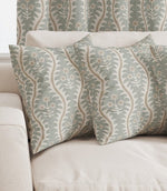 Elbury Vine Fabric / Duck Egg - Just Fabrics