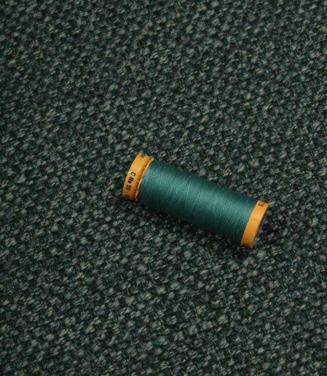 Next Tweed FR Fabric / Dark Teal - Just Fabrics
