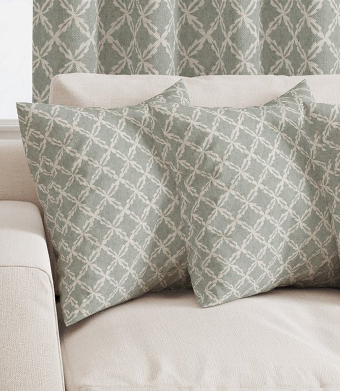 Hedgerow Tile Fabric / Duck Egg - Just Fabrics